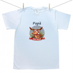Maglietta da uomo Buon Natale con la renna Papà
