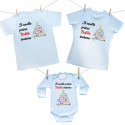 Set famiglia (body a maniche lunghe) Il nostro primo Natale insieme