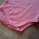 Body rosa a maniche lunghe con orsacchiotto per bimba