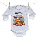 Body Buon Natale Con renna e nome del bambino