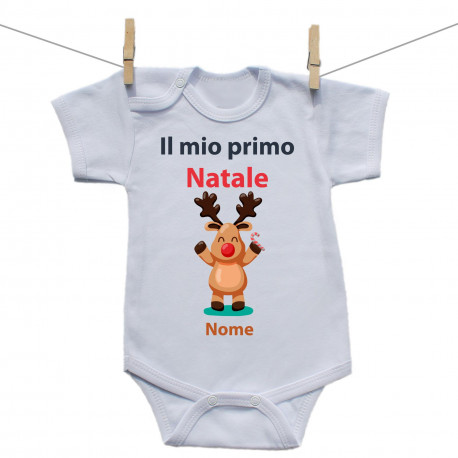 Body a maniche corte Il mio primo Natale col nome