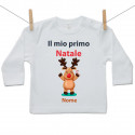 Maglietta a maniche lunghe Il mio primo Natale col nome