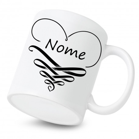Tazza in ceramica Cuore con nome