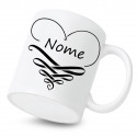 Tazza in ceramica Cuore con nome