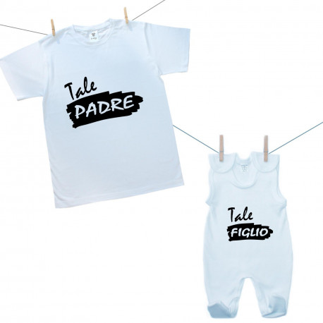 Set famiglia (tutina) Tale padre Tale figlio
