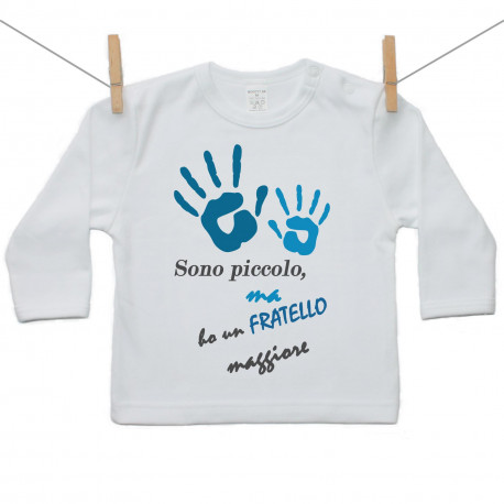 Maglietta a maniche lunghe Ho un fratello più grande - ragazzo