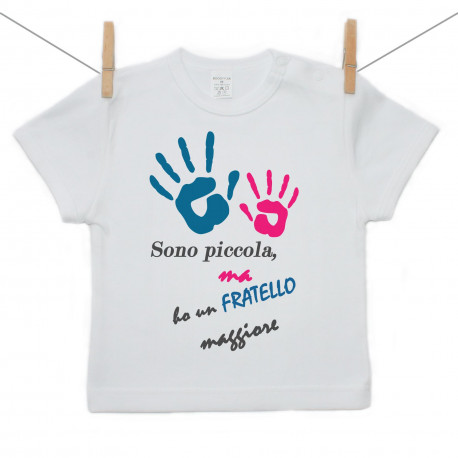 Maglietta a maniche corte Ho un fratello più grande - bambina