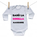 Body a maniche lunghe Sarò una sorella maggiore