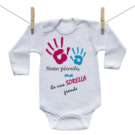 Body a maniche lunghe Ho una sorella maggiore - ragazzo