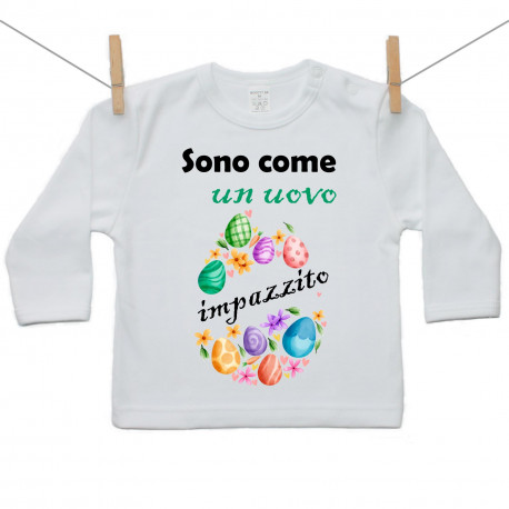 Maglietta a maniche lunghe Sono come un uovo impazzito