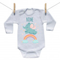 Body a maniche lunghe con elefantino