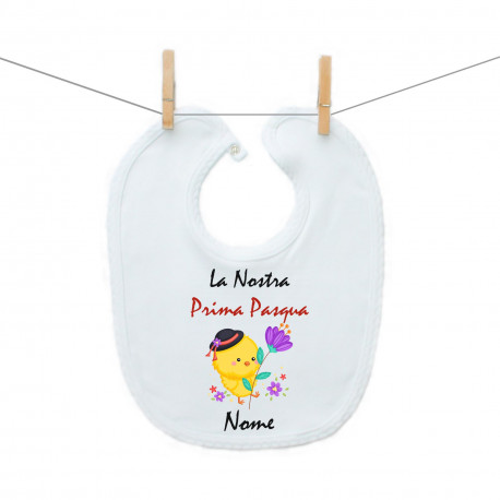 Bavaglino La Nostra Prima Pasqua con nome - Bimbo Bavaglino La Nostra Prima Pasqua con nome - Bimbo