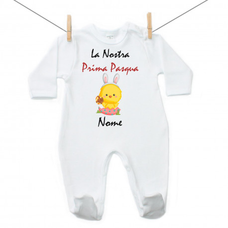 Pigiama La Nostra Prima Pasqua con nome - Bimba