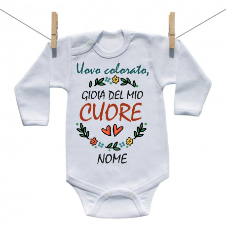 Body a maniche lunghe Uovo colorato, gioia del mio cuore