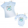Set famiglia (body a maniche lunghe) Uovo di Pasqua
