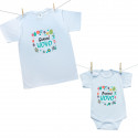 Set famiglia (body a maniche corte) Uovo di Pasqua