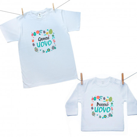 Set famiglia (maglietta a maniche lunghe) Uovo di Pasqua