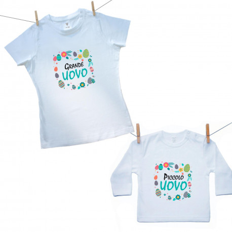 Set famiglia (maglietta a maniche lunghe) Uovo di Pasqua