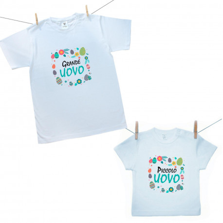 Set famiglia (maglietta a maniche corte) Uovo di Pasqua