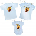 Set famiglia (body a maniche corte) Buona Pasqua