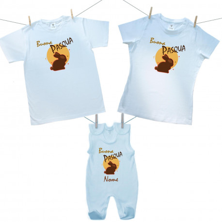 Set famiglia (tutina) Buona Pasqua