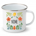 Tazza smaltata Primavera con nome