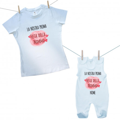 Set famiglia (tutina) La nostra prima Festa della Mamma