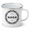 Tazza smaltata Biker