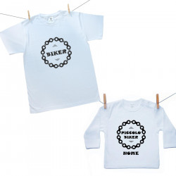 Set famiglia (maglietta a maniche lunghe) Biker e Piccolo Biker
