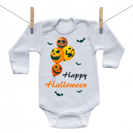 Body a maniche lunghe Happy Halloween