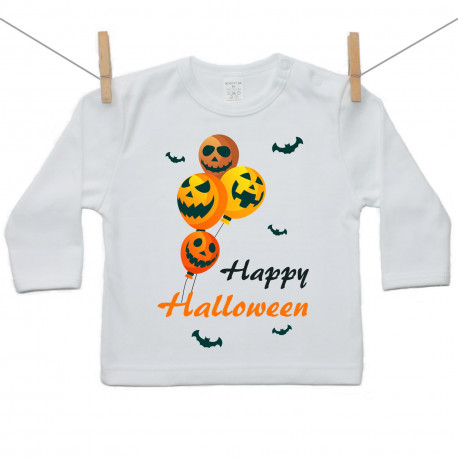 Maglietta a maniche lunghe Happy Halloween Maglietta a maniche lunghe Happy Halloween