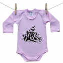 Body rosa a maniche lunghe Happy Halloween