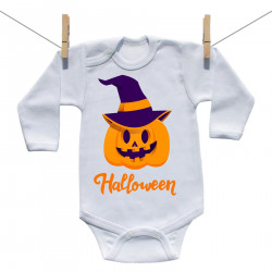 Body a maniche lunghe Zucca di Halloween