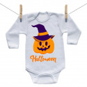Body a maniche lunghe Zucca di Halloween