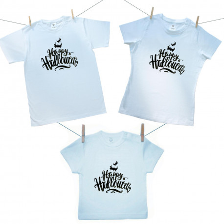Set famiglia (maglietta a maniche corte) Happy Halloween