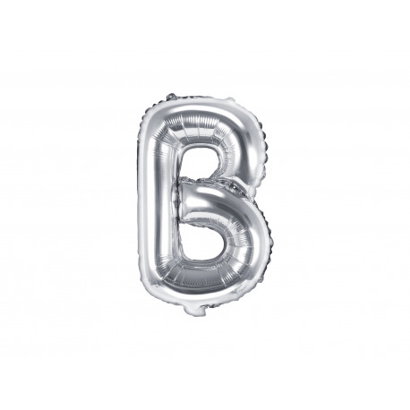 Palloncino Foil Lettera B, 35cm, argento