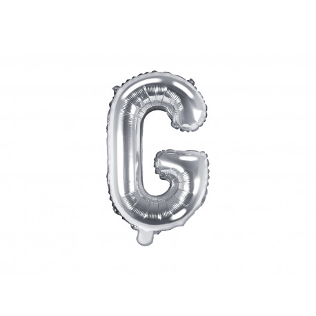 Palloncino Foil Lettera G, 35cm, argento