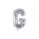 Palloncino Foil Lettera G, 35cm, argento
