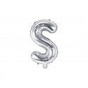 Palloncino Foil Lettera S, 35cm, argento