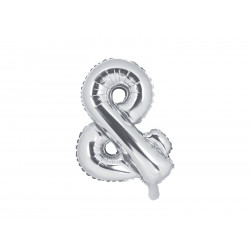 Palloncino Foil &, 35cm, argento