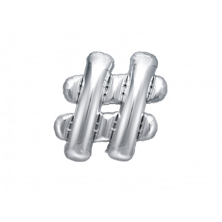 Palloncino Foil cancelletto, 35cm, argento