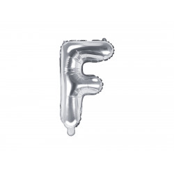Palloncino Foil Lettera F, 35cm, argento