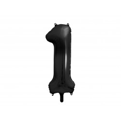 Palloncino Foil Numero 1, 86cm, nero