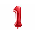Palloncino Foil Numero 1, 86cm, rosso