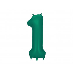 Palloncino Foil Numero 1, 86cm, Verde Bottiglia