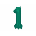 Palloncino Foil Numero 1, 86cm, Verde Bottiglia