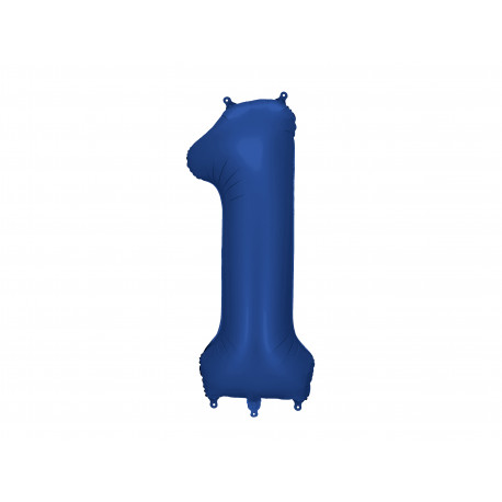 Palloncino Foil Numero 1, 86cm, blu navy