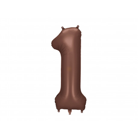 Palloncino Foil Numero 1, 86cm, moka