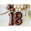 Palloncino Foil Numero 1, 86cm, moka
