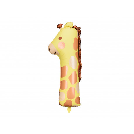 Palloncino Foil Numero 1 - Giraffa, 48x96 cm Palloncino Foil Numero 1 - Giraffa, 48x96 cm